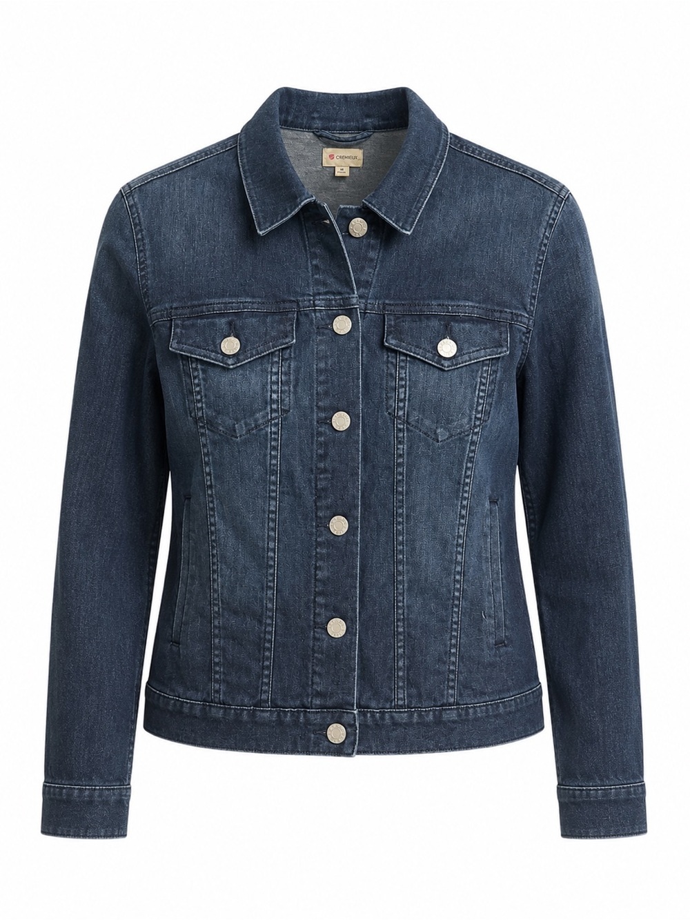 Cremieux Dark Wash Stretch Denim Trucker Jacket Size Medium - Picture 2 of 6